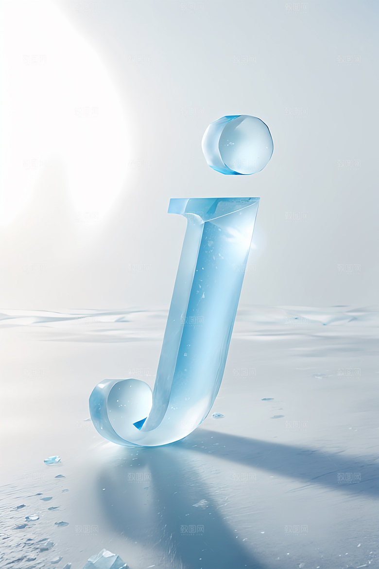冰块字母通透玻璃艺术字