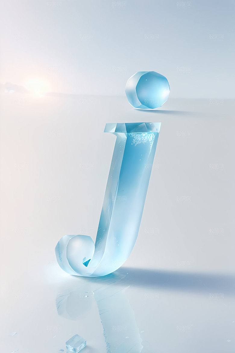 冰块字母玻璃通透艺术字