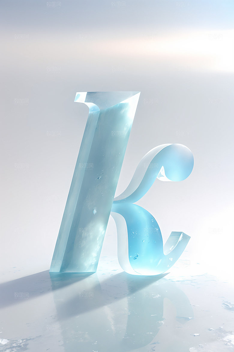 冰块字母玻璃通透艺术字