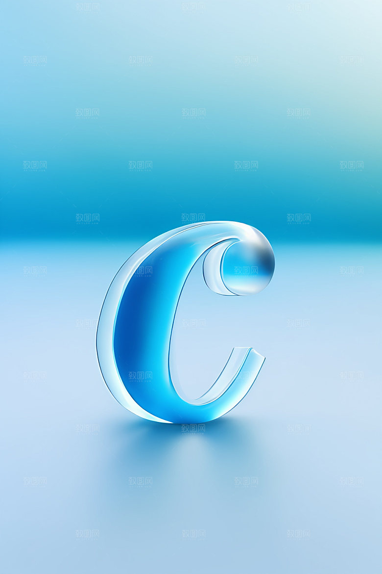 冰块字母玻璃立体艺术字