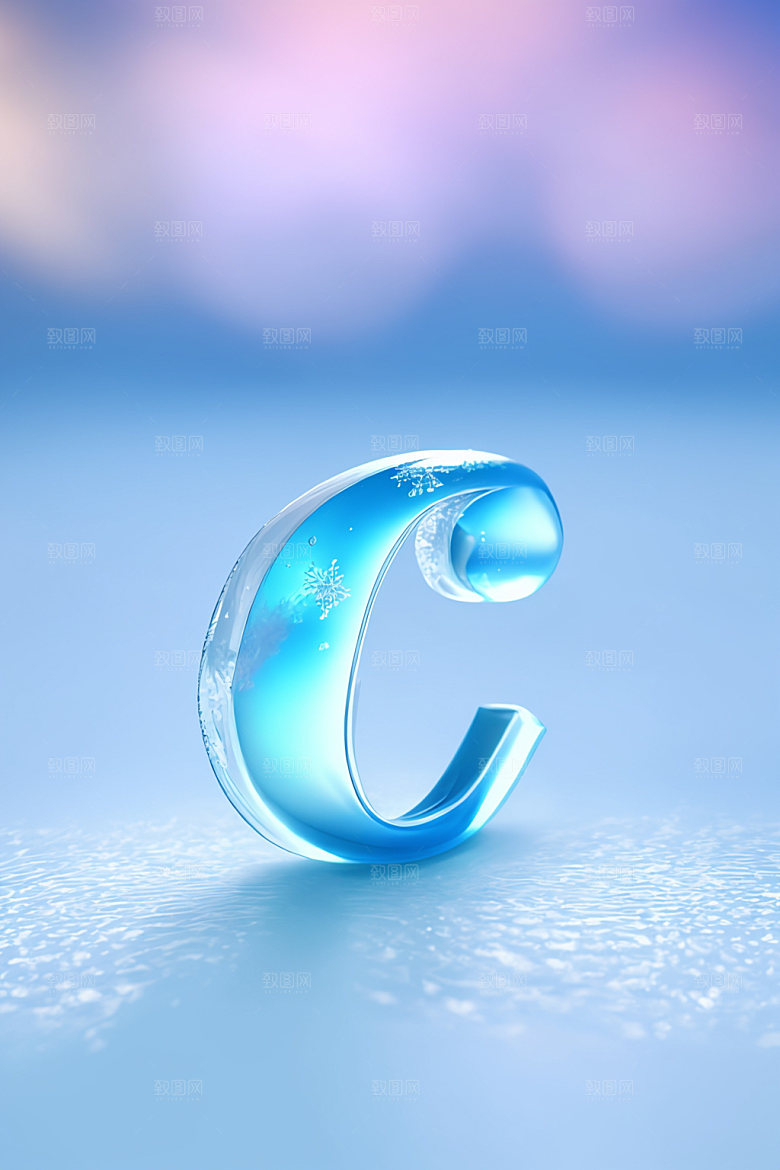 冰块字母立体玻璃艺术字