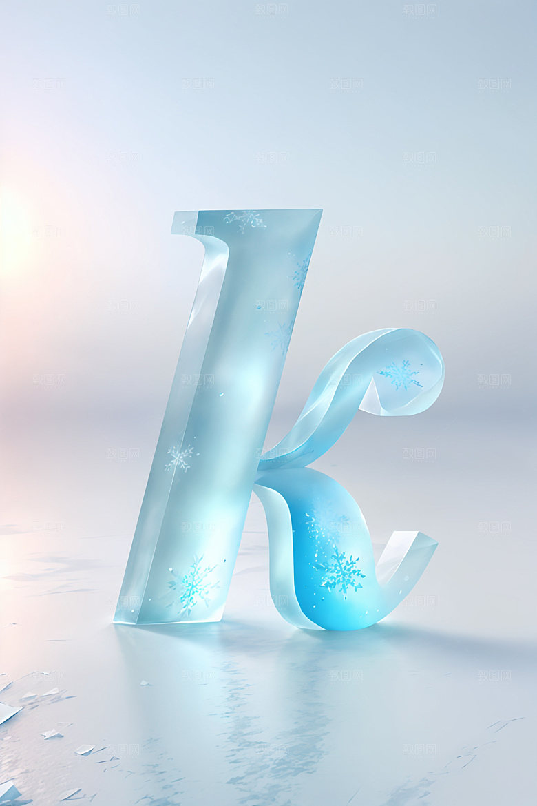 冰块字母立体玻璃艺术字