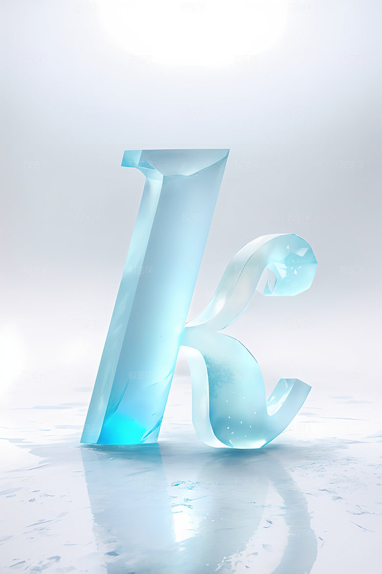 冰块字母玻璃立体艺术字