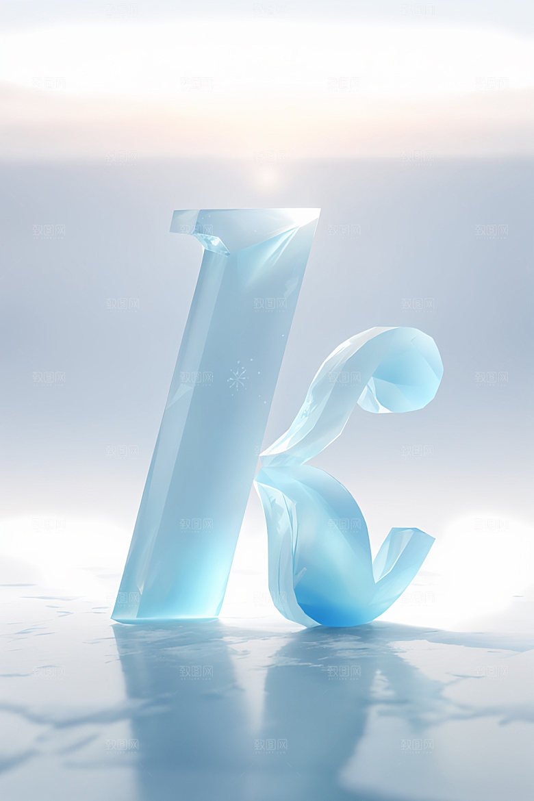 冰块字母玻璃立体艺术字