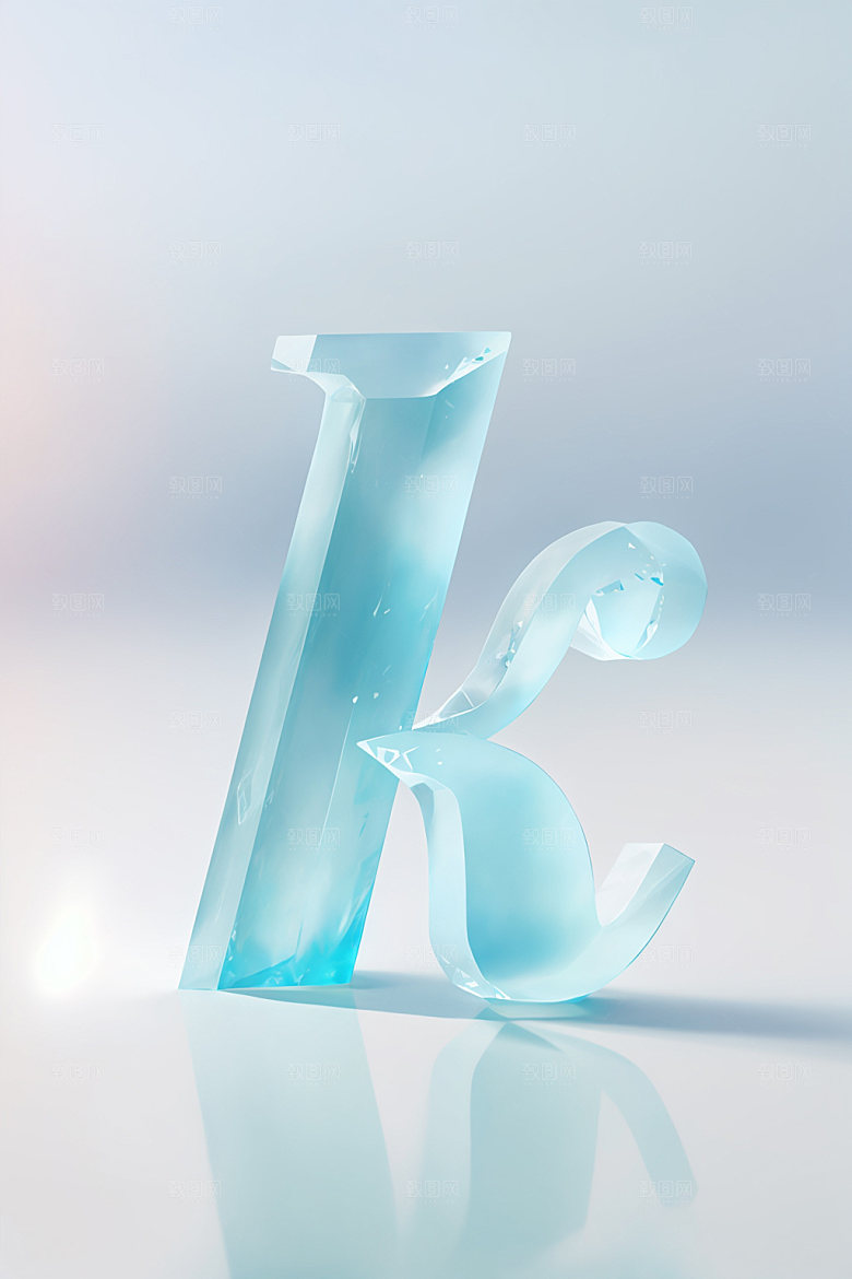 冰块字母创意玻璃艺术字