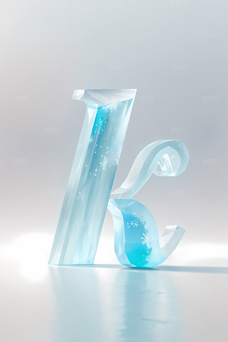 冰块字母玻璃立体艺术字
