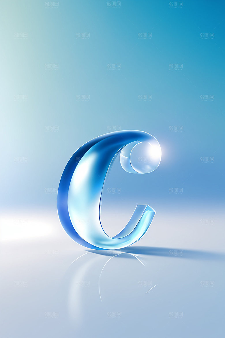 冰块字母玻璃通透艺术字