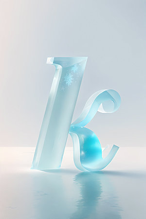 冰块字母立体创意艺术字