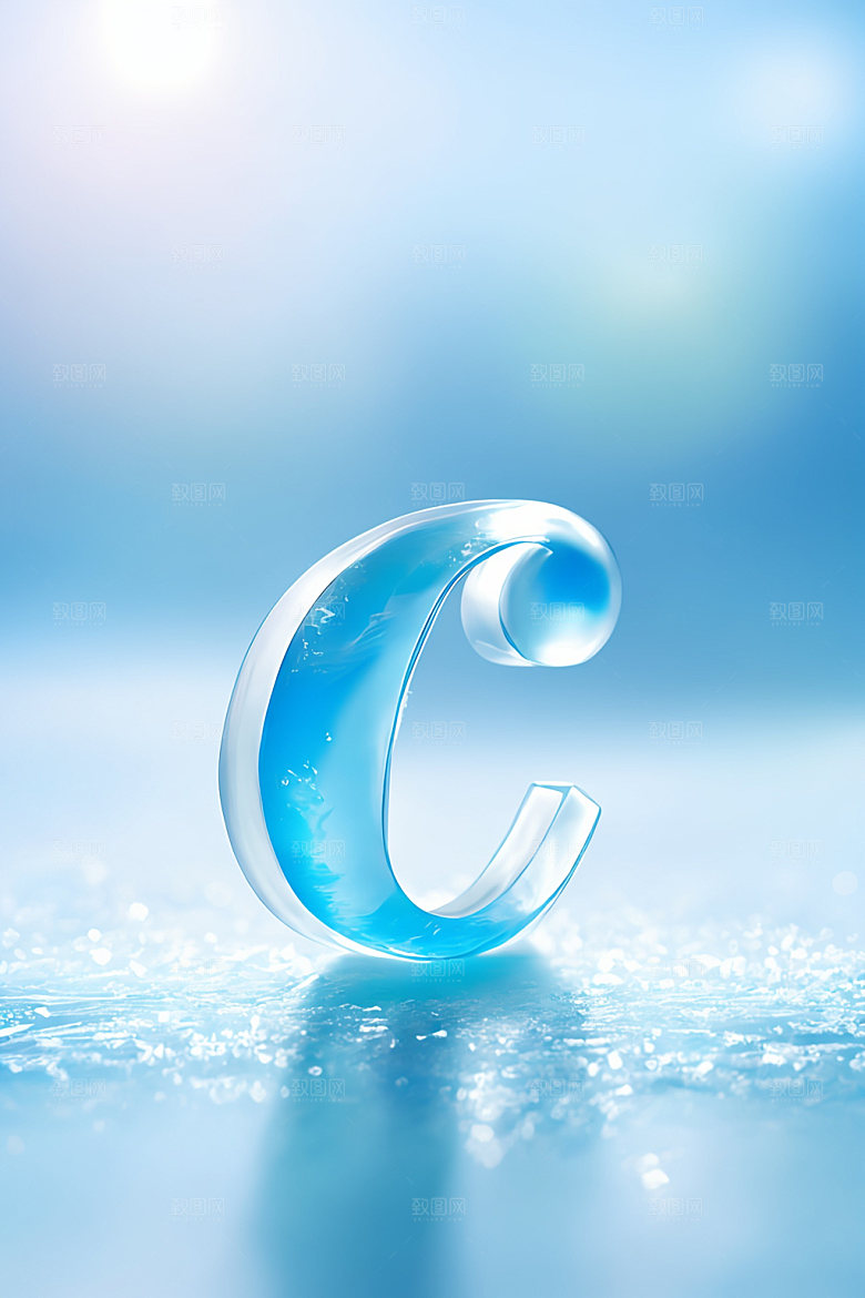 冰块字母玻璃立体艺术字