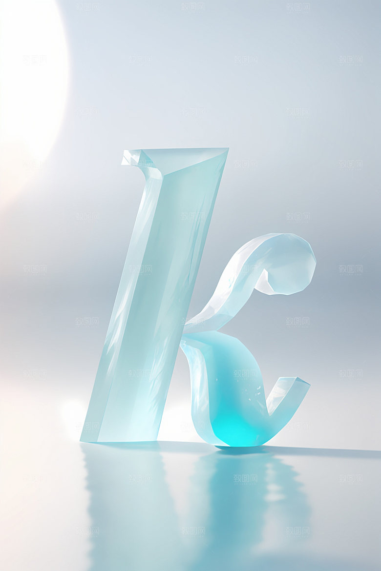 冰块字母创意玻璃艺术字