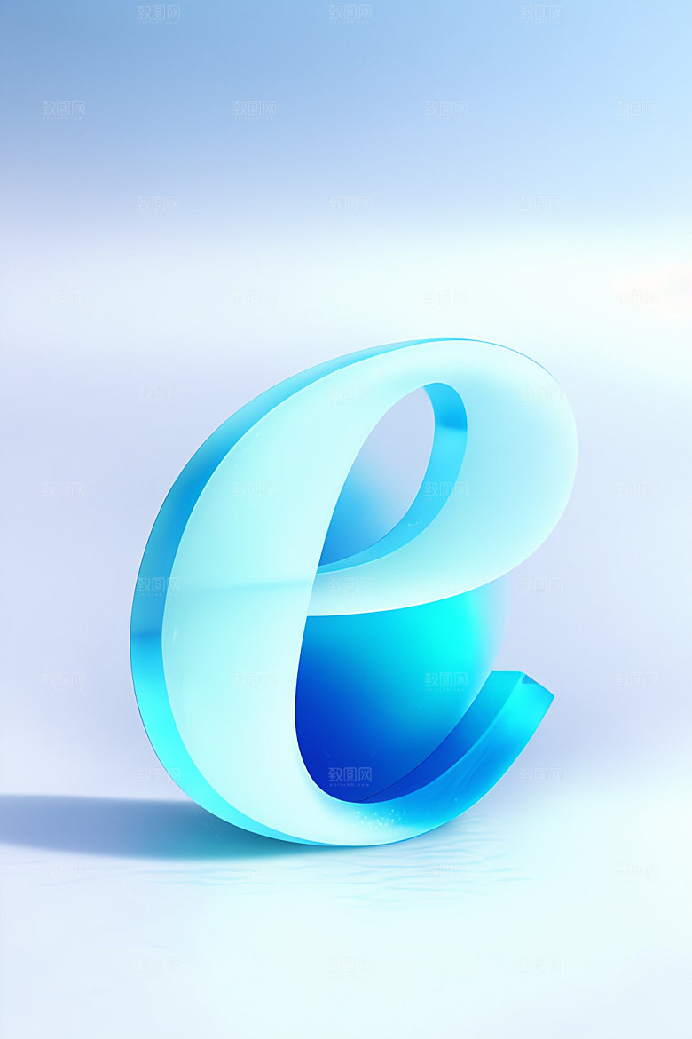 冰块字母3D玻璃艺术字