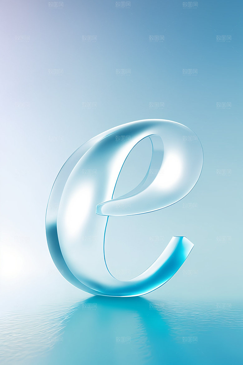 冰块字母立体玻璃艺术字