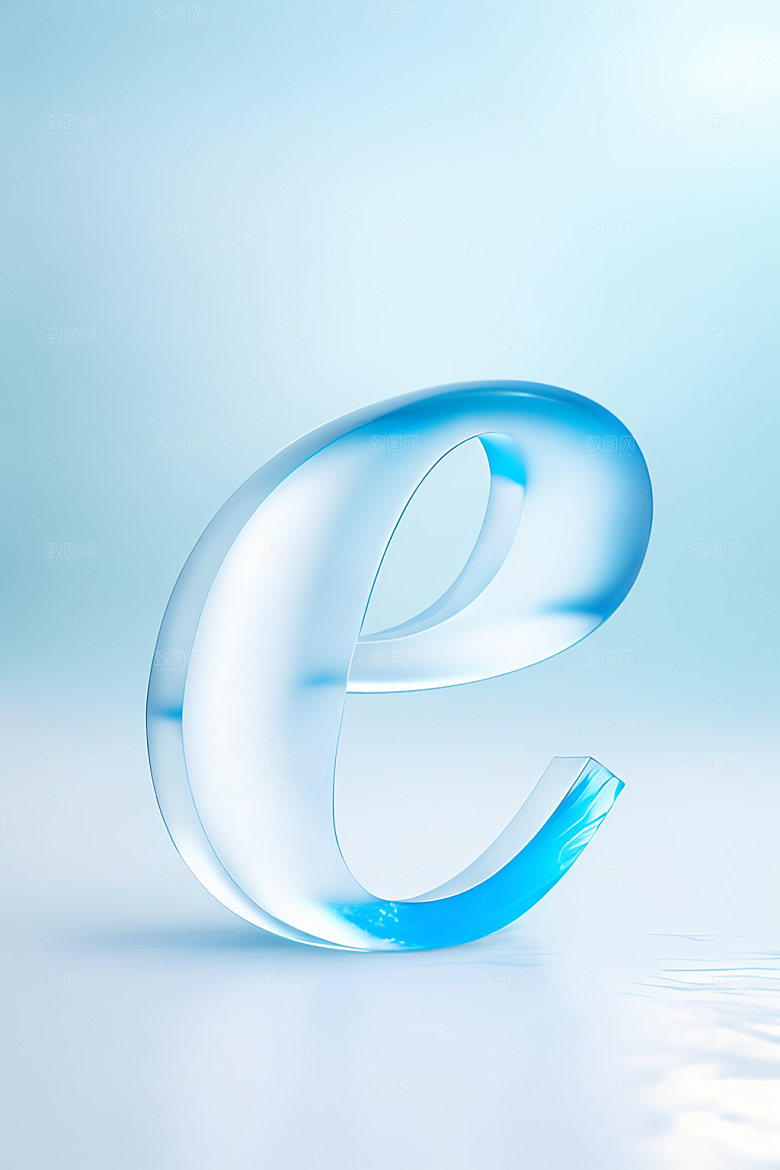 冰块字母通透玻璃艺术字