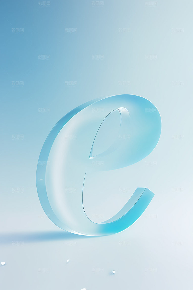 冰块字母立体创意艺术字