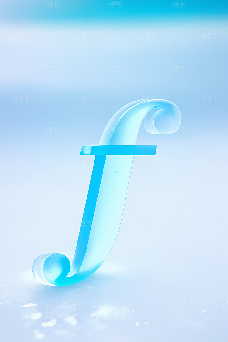 冰块字母透明晶莹剔透艺术字