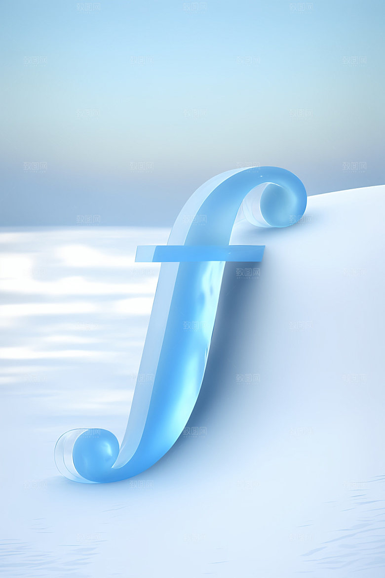 冰块字母立体玻璃艺术字