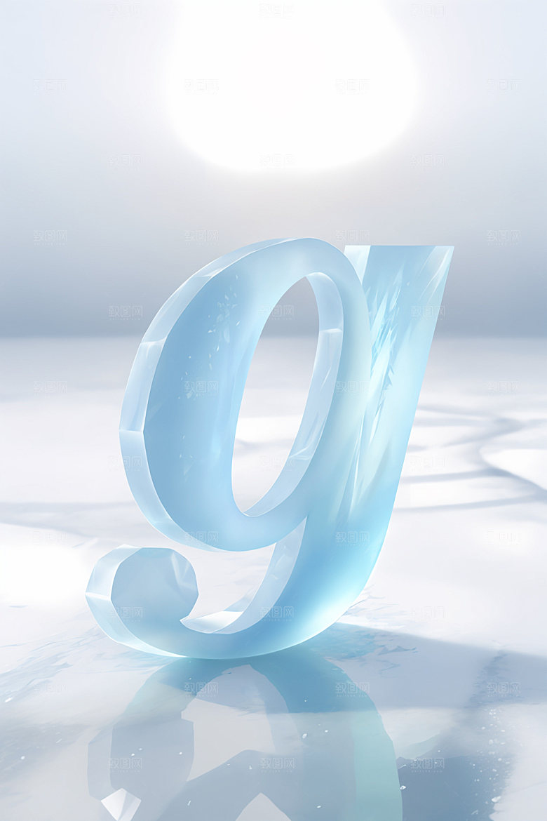 冰块字母玻璃立体艺术字