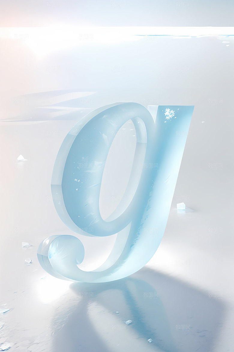 冰块字母通透玻璃艺术字
