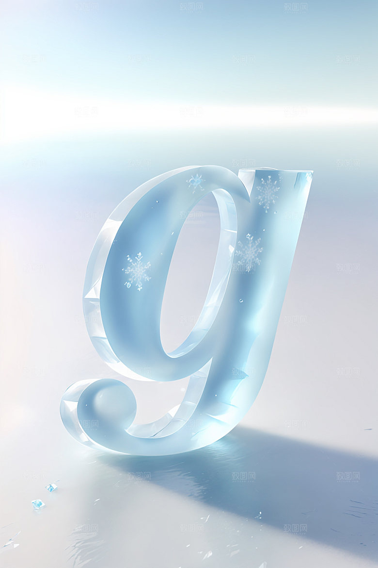 冰块字母通透玻璃艺术字