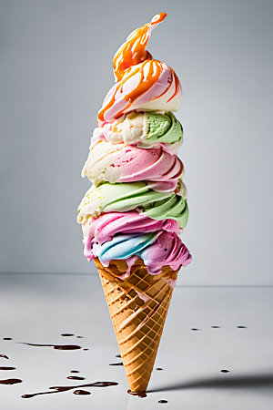 冰淇淋夏季甜筒摄影图