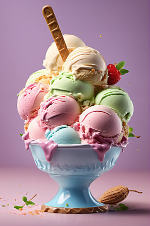 冰淇淋创意夏季摄影图