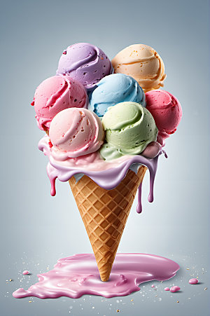 冰淇淋清凉夏日摄影图