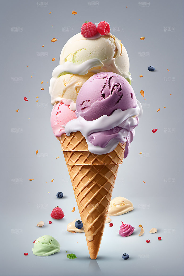 冰淇淋美食高清摄影图