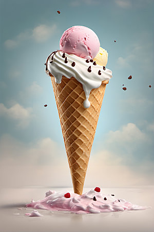 冰淇淋夏天高清摄影图