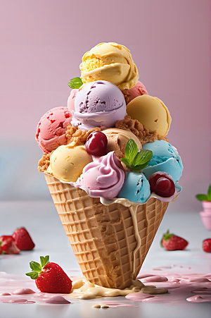 冰淇淋夏日夏季摄影图