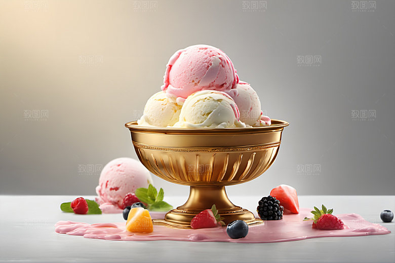 冰淇淋冷饮夏天摄影图