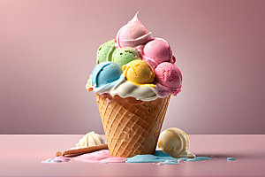 冰淇淋夏天甜点摄影图