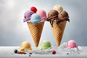 冰淇淋甜点冷饮摄影图