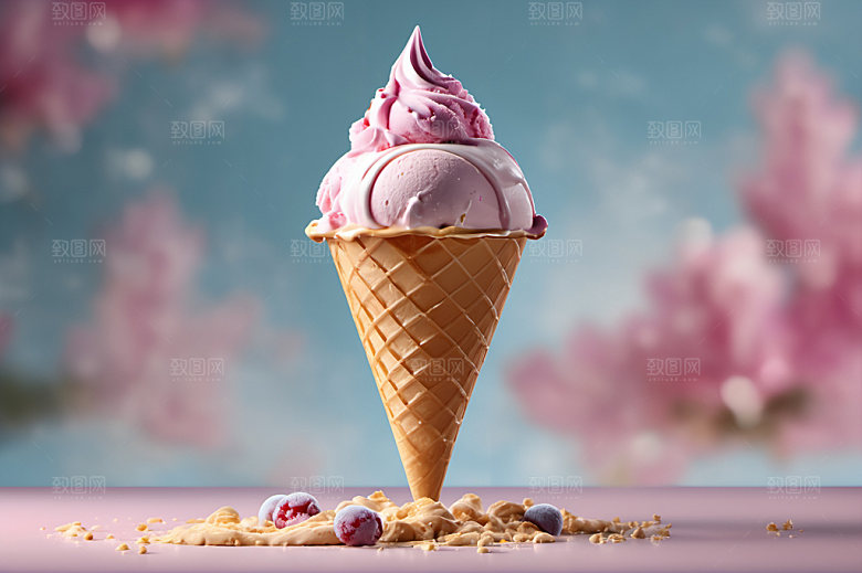 冰淇淋美食夏日摄影图