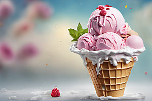 冰淇淋冷饮夏日摄影图