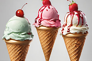 冰淇淋冷饮解暑摄影图
