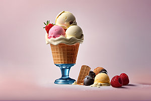 冰淇淋美食夏日摄影图