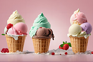 冰淇淋清凉冷饮摄影图