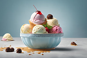 冰淇淋冷饮蛋筒摄影图