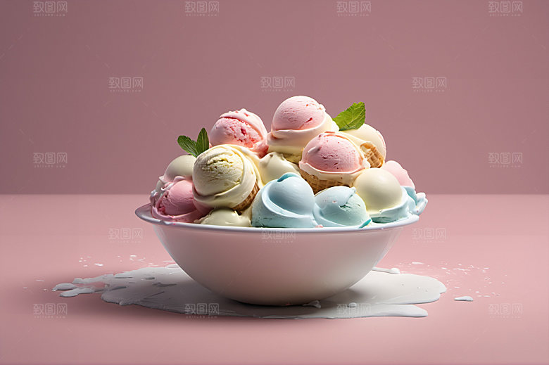 冰淇淋高清创意摄影图