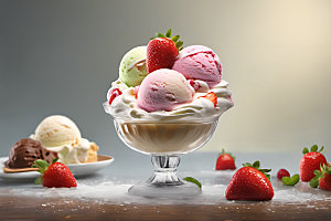 冰淇淋夏季冷饮摄影图