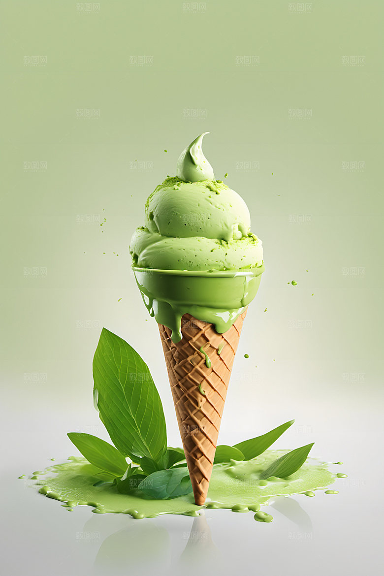 冰淇淋夏天解暑摄影图