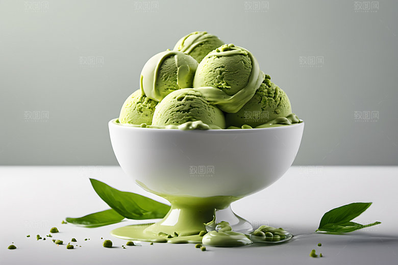 冰淇淋蛋筒夏天摄影图