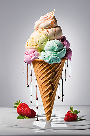 冰淇淋冷饮创意摄影图