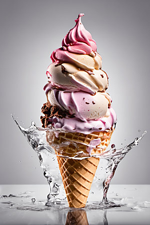冰淇淋清凉高清摄影图