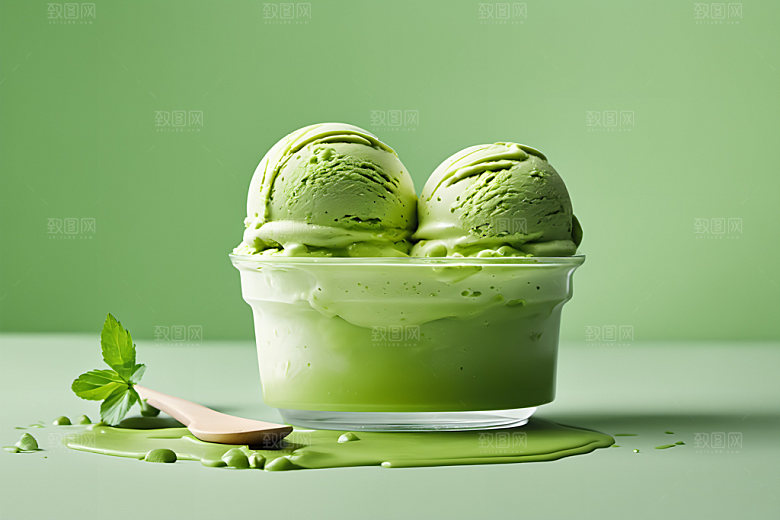 冰淇淋甜点夏季摄影图