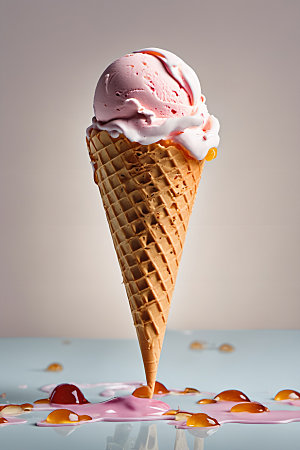 冰淇淋夏日甜点摄影图