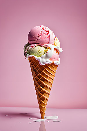 冰淇淋夏季美食摄影图