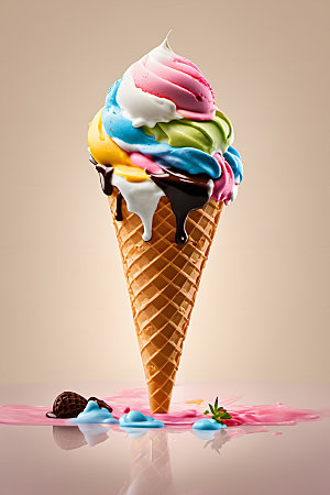 冰淇淋美食甜点摄影图