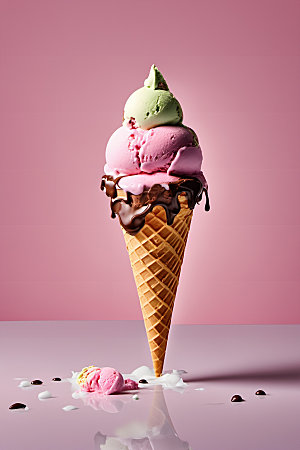 冰淇淋清凉甜点摄影图