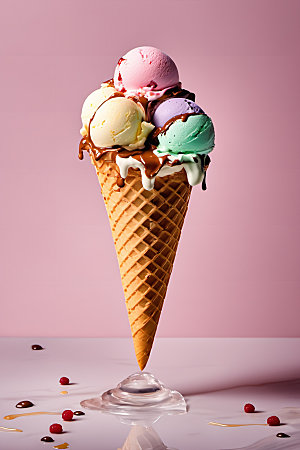 冰淇淋清凉冷饮摄影图